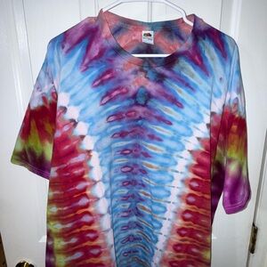 Fruit of the Loom Tie-Dye Tee - Blue, Red, Purple, Green